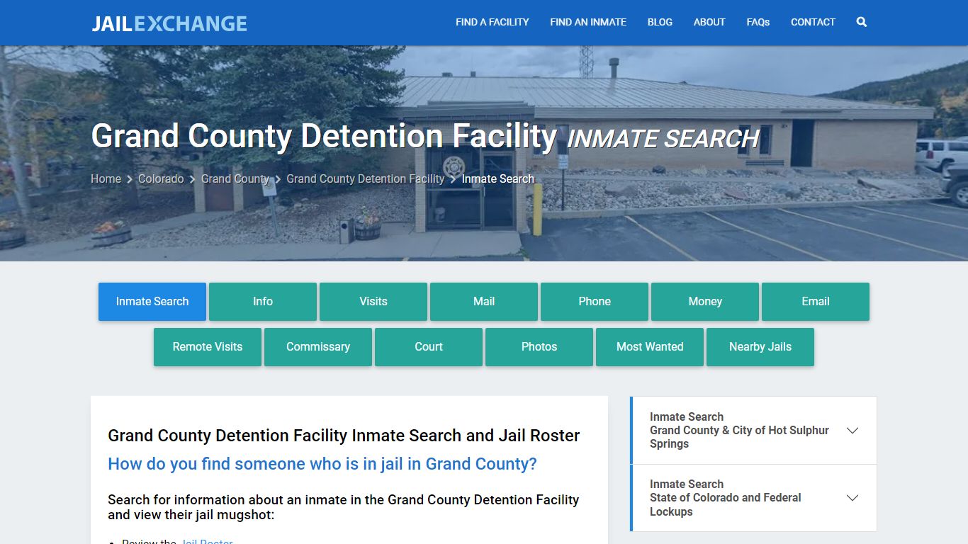 Grand County Detention Facility Inmate Search - Jail Exchange
